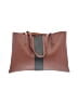 Vince Camuto 100% Leather Color Block Brown Leather Tote One size - photo 1