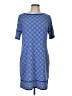 MICHAEL Michael Kors Print Blue Casual Dress Size L - photo 1