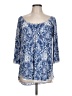 SJS Blue 3/4 Sleeve Blouse Size L - photo 1