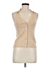 Paige Tan Sleeveless Button-Down Shirt Size M - photo 1