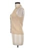 Paige Tan Sleeveless Button-Down Shirt Size M - photo 5