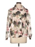 Assorted Brands Floral Ivory Long Sleeve Blouse Size L (estimated) - photo 1