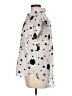 Milano Polka Dots Gray Short Sleeve Blouse Size L - photo 5