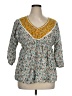 Blue Tassel Teal 3/4 Sleeve Blouse Size XL - photo 1