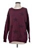 Sundry 100% Cotton Stars Burgundy Pullover Sweater Size Sm (1) - photo 1