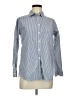 Uniqlo Chevron-herringbone Blue Long Sleeve Button-Down Shirt Size M - photo 1