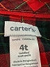 Carter's Plaid Red Long Sleeve Button-Down Shirt Size 4T - photo 3