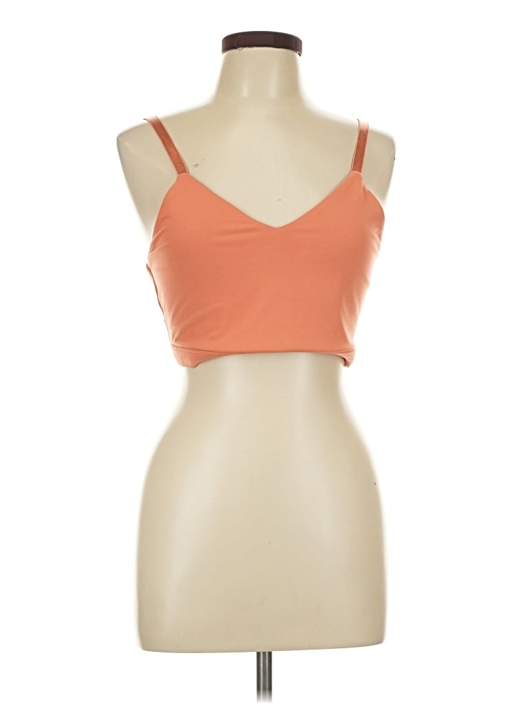 Pre-owned Zelos Tank Top Orange Strapless Neckline Tops