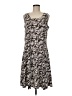 Susan Graver Print Brown Casual Dress Size M - photo 1
