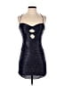 Nookie Metallic Blue Cocktail Dress Size S - photo 1