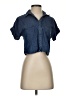 Zara Basic Blue Short Sleeve Button-Down Shirt Size XS - photo 1