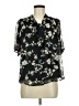 Sienna Sky 100% Polyester Floral Black Short Sleeve Blouse Size M - photo 1