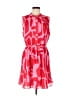 Sam Edelman 100% Polyester Print Red Casual Dress Size 14 - photo 1