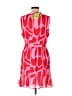 Sam Edelman 100% Polyester Print Red Casual Dress Size 14 - photo 2