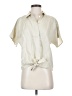 INC International Concepts Ivory Short Sleeve Blouse Size XS - photo 1