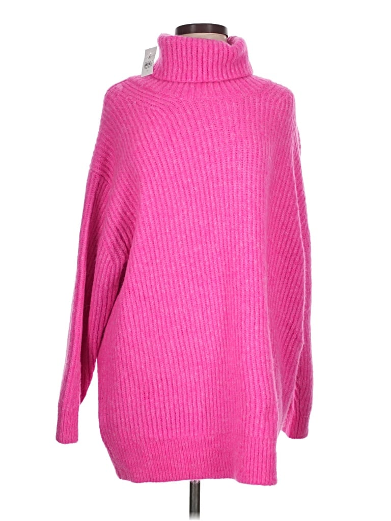 Pre-owned Lou & Grey Turtleneck Sweater In Pink