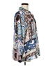 Tamara H. 100% Polyester Paisley Blue Long Sleeve Blouse Size XL - photo 4