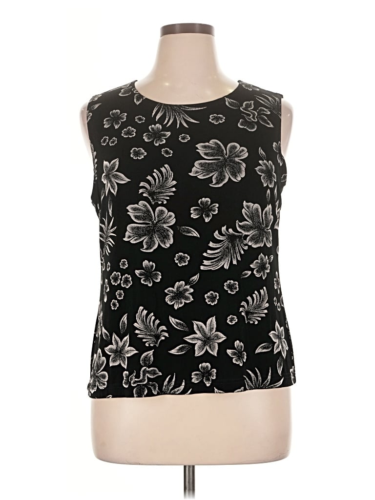 Pre-owned Coldwater Creek Sleeveless Blouse In Black