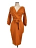 Boohoo Orange Cocktail Dress Size 12 - photo 1