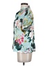 Assorted Brands 100% Polyester Floral Teal Short Sleeve Blouse Size S - photo 5