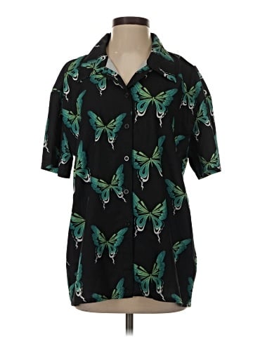 Romwe Short Sleeve Button-Down Shirt (view 1)