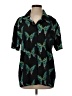 Romwe Green Short Sleeve Button-Down Shirt Size S - photo 1