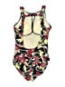 Be Creative Print Yellow One Piece Swimsuit Size 12 - photo 2