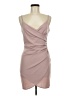 Shein 100% Polyester Solid Tan Cocktail Dress Size M - photo 1