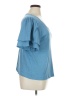 Terra & Sky Blue Short Sleeve Top Size 0X - photo 4