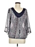 Maurices Purple Blue 3/4 Sleeve Blouse Size M - photo 1