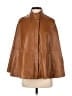 Zara 100% Leather Brown Tan Poncho Size XS - Sm - photo 1