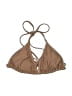 Unbranded Solid Tan Brown Swimsuit Top Size S - photo 1