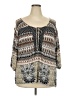 One World Gray 3/4 Sleeve Blouse Size 2X - photo 1