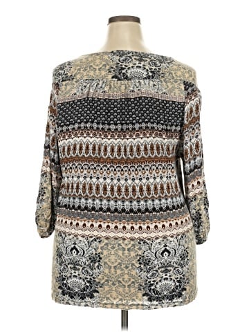 One World 3/4 Sleeve Blouse (view 2)