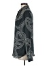 H&M 100% Polyester Print Black Long Sleeve Blouse Size M - photo 5
