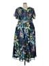 Roaman's 100% Polyester Paisley Blue Casual Dress Size 22w - photo 1