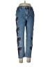 Maje 100% Cotton Hearts Blue Jeans Size 30 waist (estimated) - photo 1