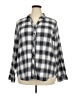 Weatherproof Plaid Gray Black Long Sleeve Button-Down Shirt Size 2X - photo 1