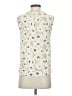 Talbots 100% Viscose Ivory Sleeveless Button-Down Shirt Size S - photo 2
