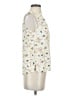 Talbots 100% Viscose Ivory Sleeveless Button-Down Shirt Size S - photo 4