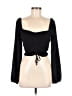 Forever 21 Black Long Sleeve Top Size M - photo 1