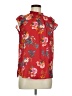 Ann Taylor LOFT 100% Polyester Red Short Sleeve Blouse Size M - photo 1