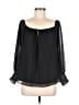 WAYF 100% Polyester Black Long Sleeve Blouse Size M - photo 1