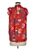 Ann Taylor LOFT 100% Polyester Red Short Sleeve Blouse Size M - photo 2