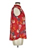 Ann Taylor LOFT 100% Polyester Red Short Sleeve Blouse Size M - photo 4