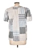 Ann Taylor LOFT Color Block Blue Short Sleeve Blouse Size L - photo 2