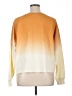 Zenana 100% Cotton Color Block Ombre Orange Pullover Sweater Size XL - photo 2