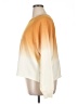 Zenana 100% Cotton Color Block Ombre Orange Pullover Sweater Size XL - photo 5