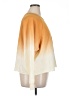 Zenana 100% Cotton Color Block Ombre Orange Pullover Sweater Size XL - photo 4