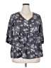 April Cornell Gray 3/4 Sleeve Blouse Size XXL - photo 1